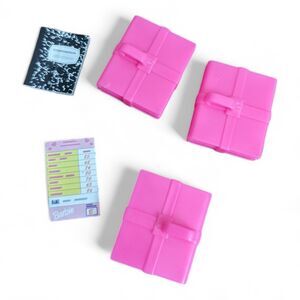 Vintage 1980s 1990s Barbie Doll School Books Report Card Composition Accessories